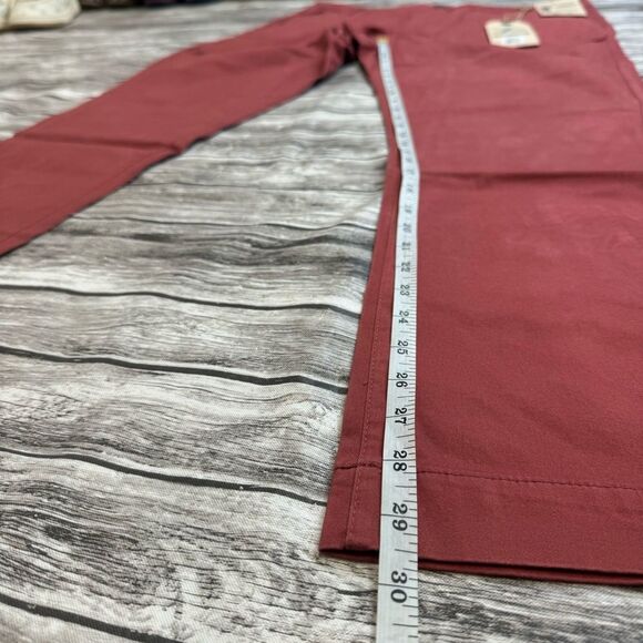 Tailor Vintage Men's Slim Fit Chino Pants Trousers Rust Red 36 x 30 Casual NWT - Picture 12 of 13